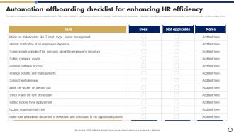 Automation Offboarding Checklist For Enhancing HR Efficiency