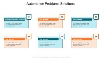 Automation Problems Solutions In Powerpoint And Google Slides Cpb