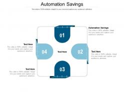 Automation savings ppt powerpoint presentation inspiration examples cpb