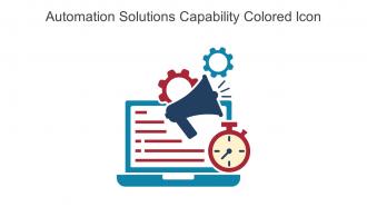 Automation Solutions Capability Colored Icon In Powerpoint Pptx Png And Editable Eps Format