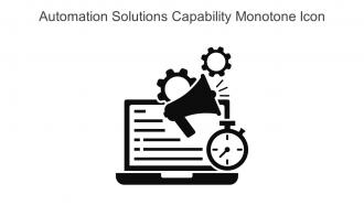 Automation Solutions Capability Monotone Icon In Powerpoint Pptx Png And Editable Eps Format