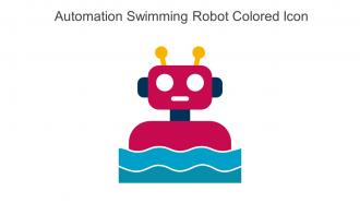 Automation Swimming Robot Colored Icon In Powerpoint Pptx Png And Editable Eps Format