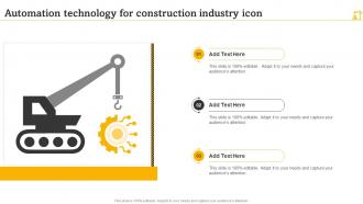 Automation Technology For Construction Industry Icon