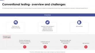 Automation Testing For Quality Assurance Conventional Testing Overview And Challenges