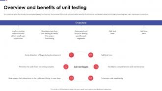Automation Testing For Quality Assurance Overview And Benefits Of Unit Testing