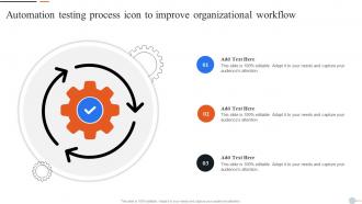 Automation Testing Process Icon To Improve Organizational Workflow