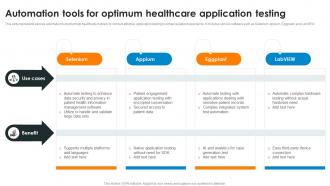 Automation Tools For Optimum Healthcare Application Testing