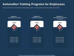 Automation Training Programs For Employees M760 Ppt Powerpoint Presentation Ideas Example