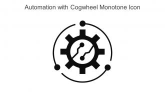 Automation With Cogwheel Monotone Icon In Powerpoint Pptx Png And Editable Eps Format