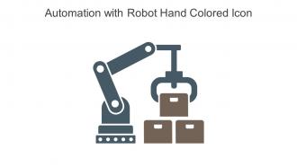 Automation With Robot Hand Colored Icon In Powerpoint Pptx Png And Editable Eps Format