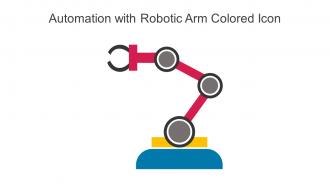 Automation With Robotic Arm Colored Icon In Powerpoint Pptx Png And Editable Eps Format