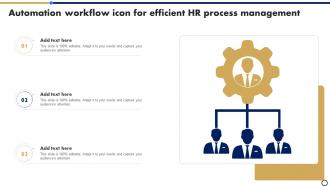 Automation Workflow Icon For Efficient HR Process Management