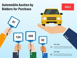 Automobile auction by bidders for purchase