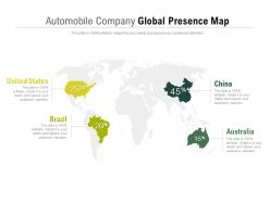 Automobile company global presence map