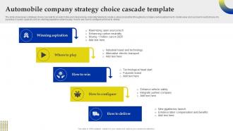 Automobile Company Strategy Choice Cascade Template