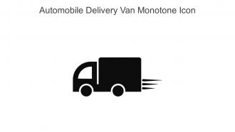 Automobile Delivery Van Monotone Icon In Powerpoint Pptx Png And Editable Eps Format