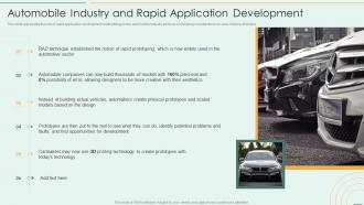 Automobile Industry And Rapid Application Development Ppt Slides