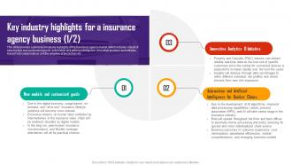 Automobile Insurance Agency Key Industry Highlights For A Insurance Agency Business BP SS