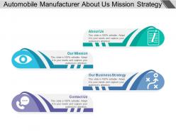 Automobile manufacturer about us mission strategy
