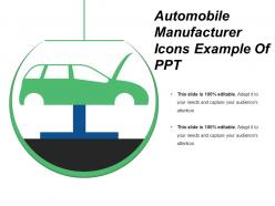 Automobile manufacturer icons example of ppt