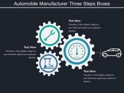 Automobile manufacturer three steps boxes