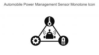Automobile Power Management Sensor Monotone Icon In Powerpoint Pptx Png And Editable Eps Format