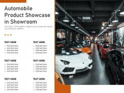 Automobile product showcase in showroom