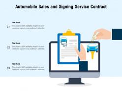 Automobile sales and signing service contract