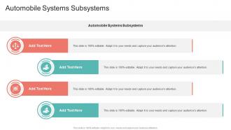 Automobile Systems Subsystems In Powerpoint And Google Slides Cpb