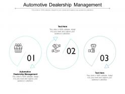 Automotive dealership management ppt powerpoint presentation outline deck cpb
