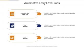 Automotive Entry Level Jobs In Powerpoint And Google Slides Cpb