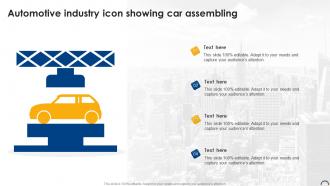 Automotive Industry Icon Showing Car Assembling