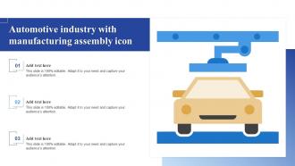 Automotive Industry With Manufacturing Assembly Icon