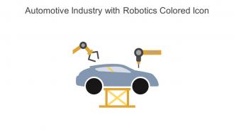 Automotive Industry With Robotics Colored Icon In Powerpoint Pptx Png And Editable Eps Format
