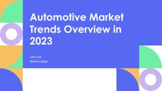 Automotive Market Trends Overview In 2023 PPT Demonstration AT