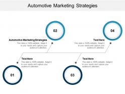 Automotive marketing strategies ppt powerpoint presentation diagram templates cpb