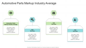 Automotive Parts Markup Industry Average In Powerpoint And Google Slides Cpb