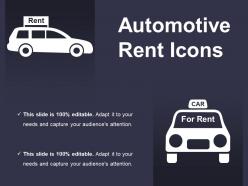 Automotive rent icons