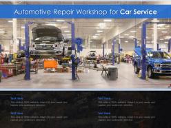 Automotive repair workshop for car service