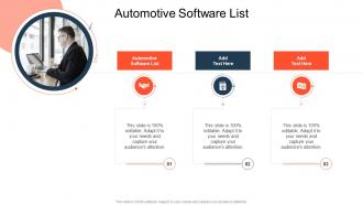 Automotive Software List In Powerpoint And Google Slides Cpb