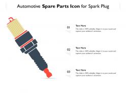 Automotive spare parts icon for spark plug