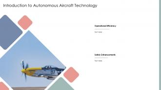 Autonomous Aircraft Self Flying Drones Technology PPT Template ST AI Multipurpose Compatible