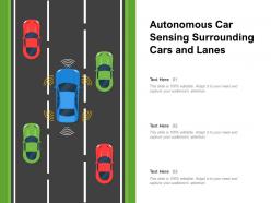 Autonomous car sensing surrounding cars and lanes