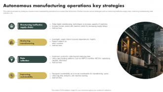 Autonomous Manufacturing Operations Key Strategies