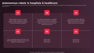 Autonomous Mobile Robots Architecture Autonomous Robots In Hospitals And Healthcare