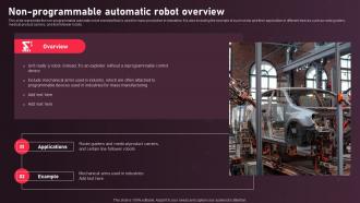 Autonomous Mobile Robots Architecture Non Programmable Automatic Robot Overview