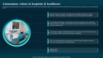 Autonomous Mobile Robots Types Autonomous Robots In Hospitals And Healthcare