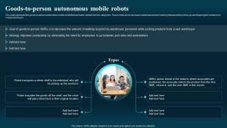 Autonomous Mobile Robots Types Goods To Person Autonomous Mobile Robots
