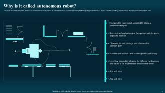 Autonomous Mobile Robots Types Powerpoint Presentation Slides Graphical Images