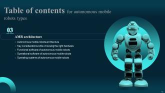 Autonomous Mobile Robots Types Powerpoint Presentation Slides Pre-designed Images